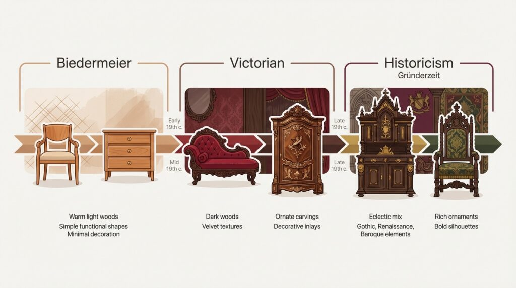 The 19th century: bourgeois comfort and historical references